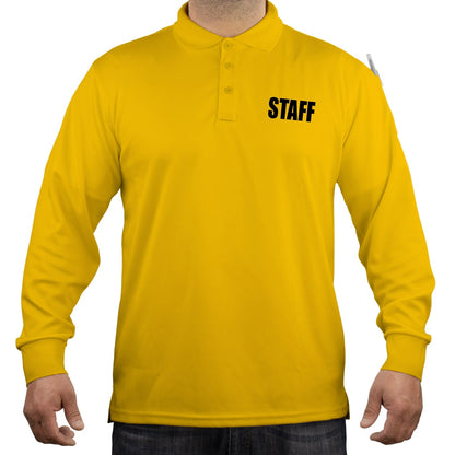 Stars Uniform 100% Polyester Staff Tactical Performance Polo Long Sleeve Shirt - Detail View 46