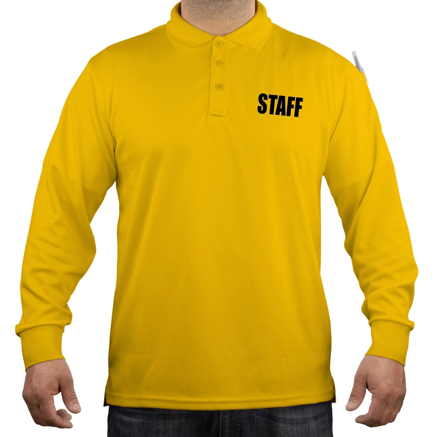 Stars Uniform 100% Polyester Staff Tactical Performance Polo Long Sleeve Shirt - Detail View 48