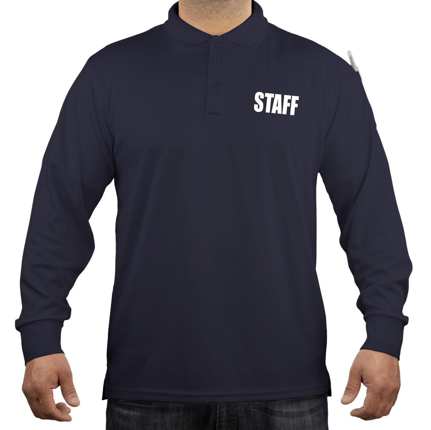 Stars Uniform 100% Polyester Staff Tactical Performance Polo Long Sleeve Shirt - Detail View 62