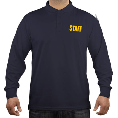 Stars Uniform 100% Polyester Staff Tactical Performance Polo Long Sleeve Shirt - Detail View 5