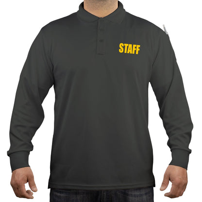 Stars Uniform 100% Polyester Staff Tactical Performance Polo Long Sleeve Shirt - Detail View 88