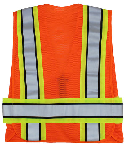 Stars Uniform 5 Point Breakaway Reflective Plain Duty Vest (Orange) - Alternate View