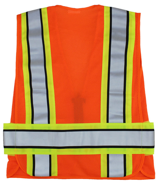 Stars Uniform 5 Point Breakaway Reflective Plain Duty Vest (Orange) - Alternate View