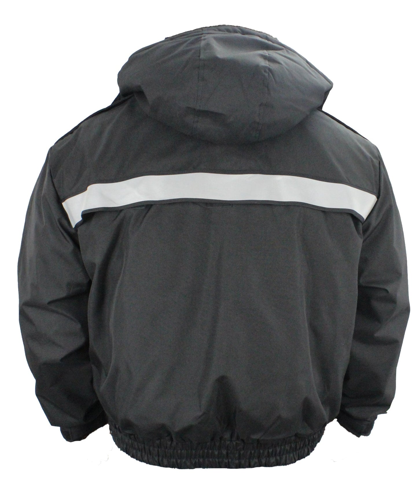 Stars Uniform All Season Deluxe Bomber Jacket with Reflective Stripes - Detail View 1