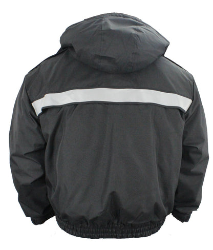 Stars Uniform All Season Deluxe Bomber Jacket with Reflective Stripes - Detail View 1