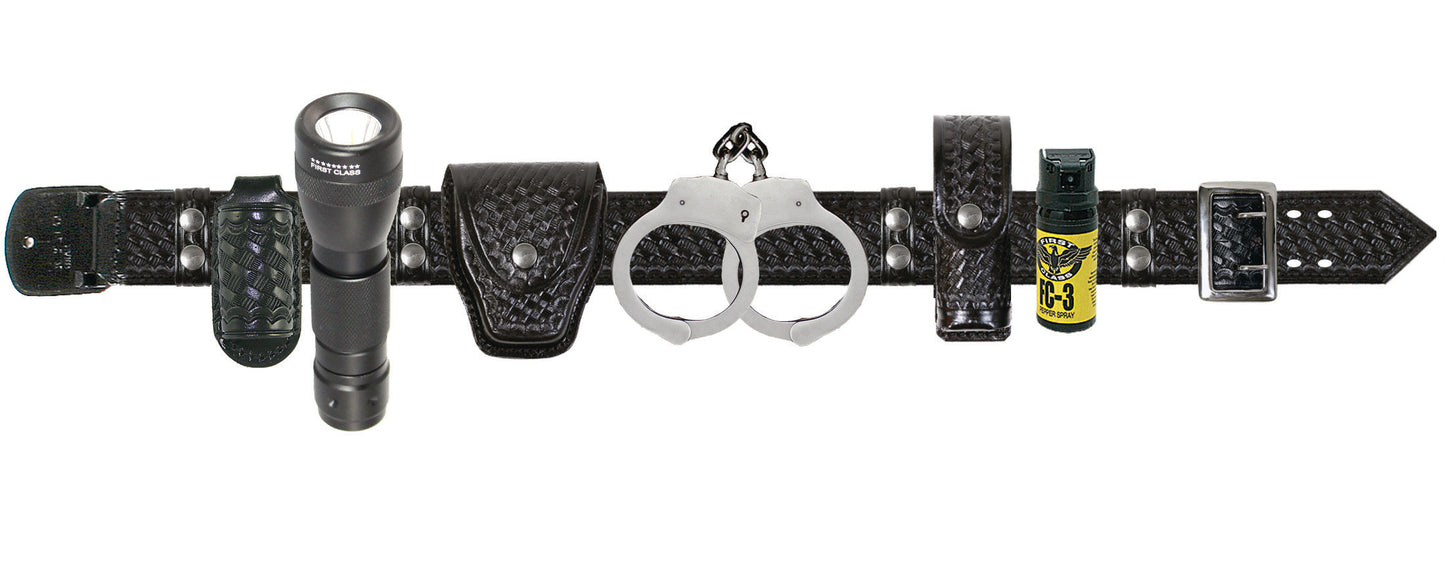 Stars Uniform Basket-Weave Duty Belt Combo With Silver Snaps And Buckle - Detail View 2