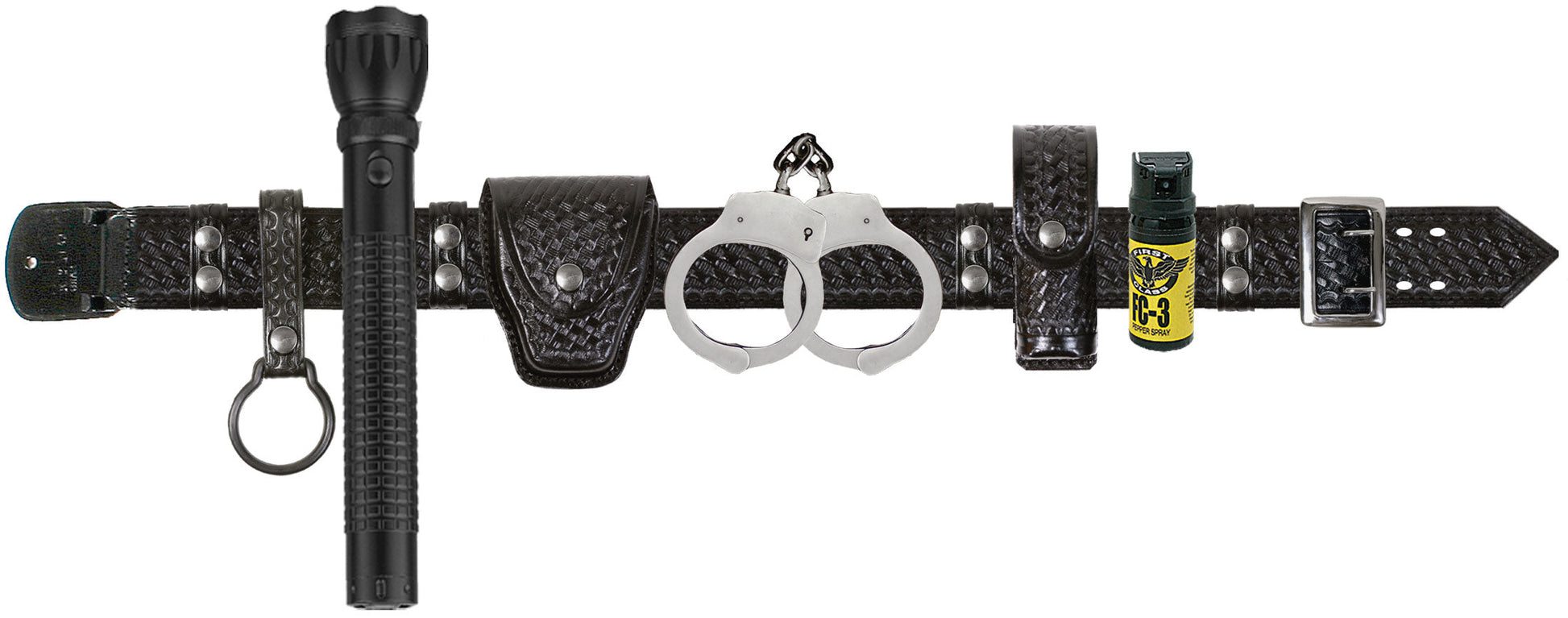 Stars Uniform Basket Weave Leather Duty Belt Combo with Accessories - Primary View