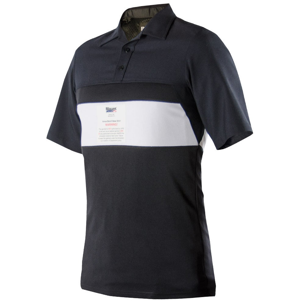 Stars Uniform Blauer LAPD 100% Wool Armorskin® Short Sleeve Base Shirt Dark Navy - Alternate View