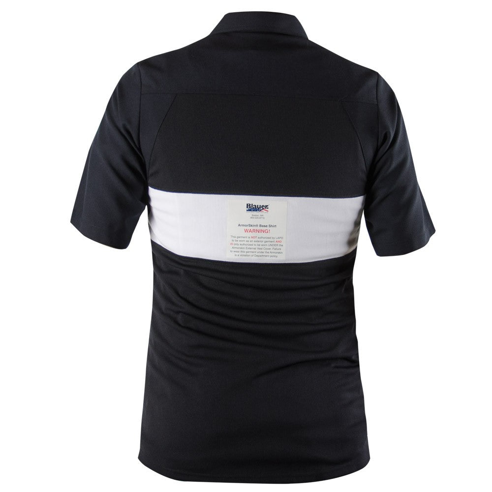 Stars Uniform Blauer LAPD 100% Wool Armorskin® Short Sleeve Base Shirt Dark Navy - Detail View 1