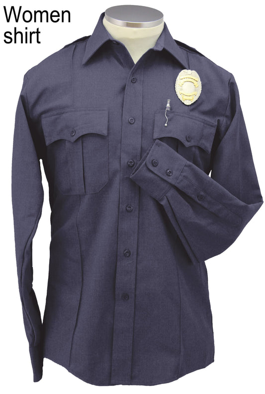 Stars Uniform Elbeco DutyMaxx West Coast Styled Long Sleeve Shirts for Women (Navy Blue) - Primary View