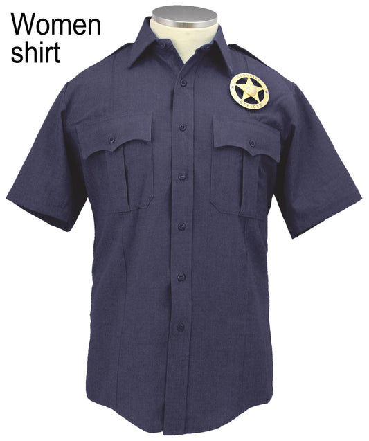 Stars Uniform Elbeco DutyMaxx West Coast Styled Short Sleeve Shirts For Women (Navy Blue) - Primary View