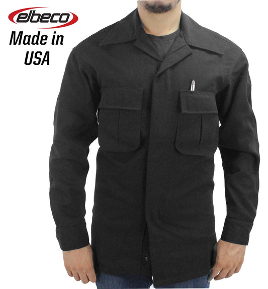 Stars Uniform Elbeco Nomex 111A Transcon Tactical Flame Resistant Shirts (Black) - Primary View