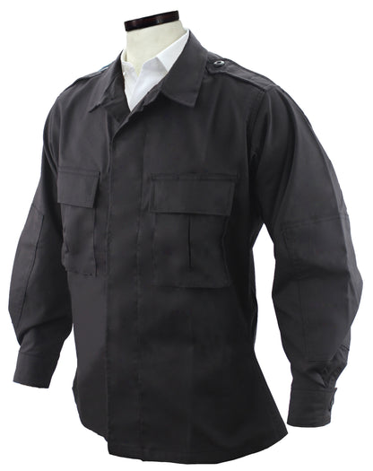 Stars Uniform Elbeco TekTwill Basic Duty Uniform BDU Shirt (Black) - Primary View