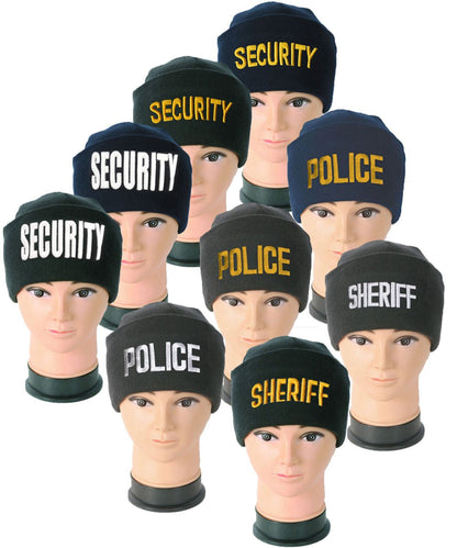 Stars Uniform Embroidered Beanies with ID (Security, Police, Sheriff) - Detail View 9
