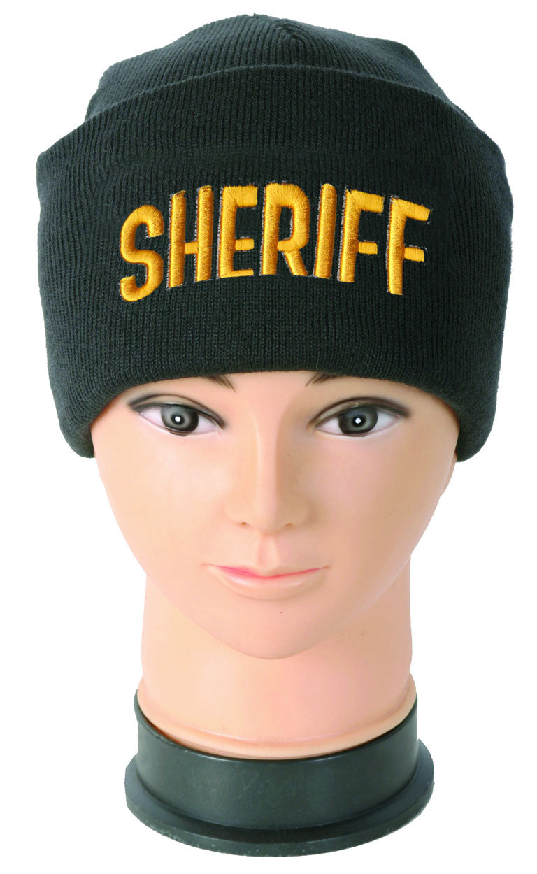 Stars Uniform Embroidered Beanies with ID (Security, Police, Sheriff) - Detail View 14