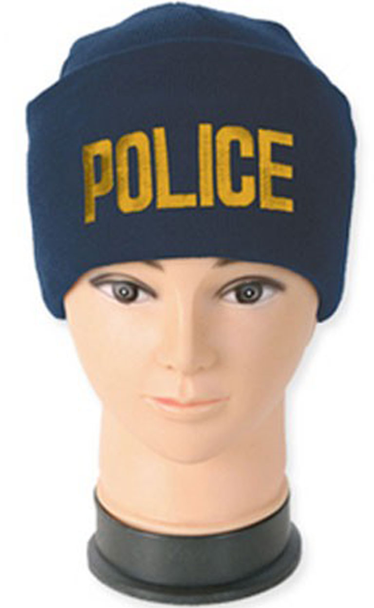 Stars Uniform Embroidered Beanies with ID (Security, Police, Sheriff) - Detail View 1