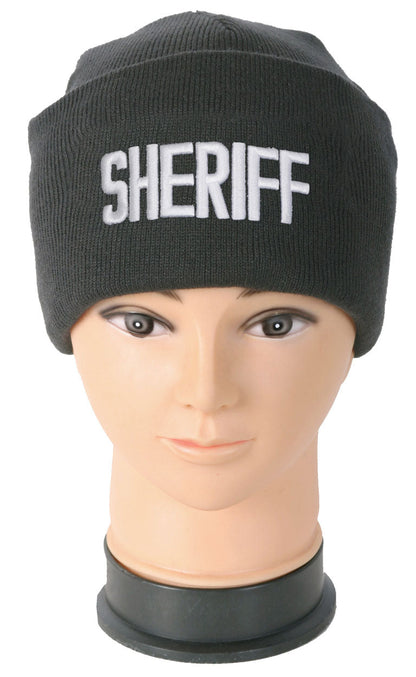 Stars Uniform Embroidered Beanies with ID (Security, Police, Sheriff) - Detail View 2