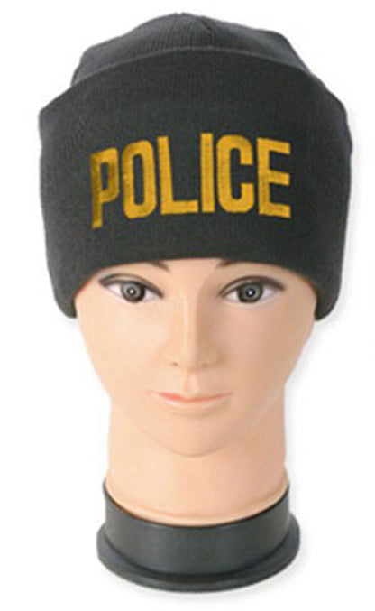 Stars Uniform Embroidered Beanies with ID (Security, Police, Sheriff) - Detail View 3