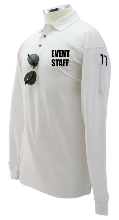 Stars Uniform Event Staff Preshrunk 100% Polycotton Tactical Long Sleeve Polo Shirt - Detail View 10