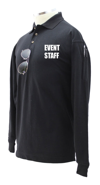 Stars Uniform Event Staff Preshrunk 100% Polycotton Tactical Long Sleeve Polo Shirt - Alternate View