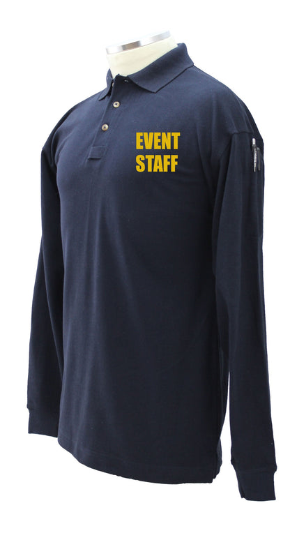 Stars Uniform Event Staff Preshrunk 100% Polycotton Tactical Long Sleeve Polo Shirt - Detail View 46