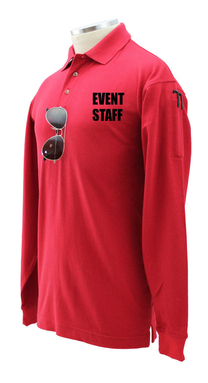 Stars Uniform Event Staff Preshrunk 100% Polycotton Tactical Long Sleeve Polo Shirt - Detail View 5