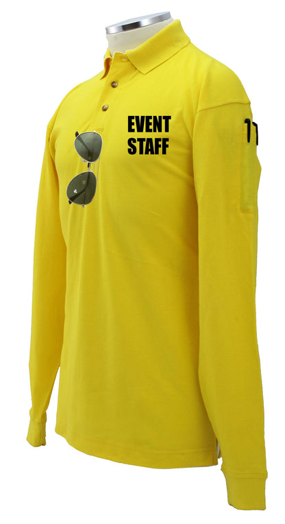 Stars Uniform Event Staff Preshrunk 100% Polycotton Tactical Long Sleeve Polo Shirt - Detail View 6