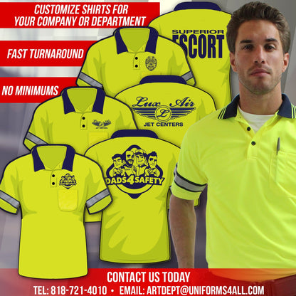 Stars Uniform High Visibility Polo Shirt with ID - Detail View 5