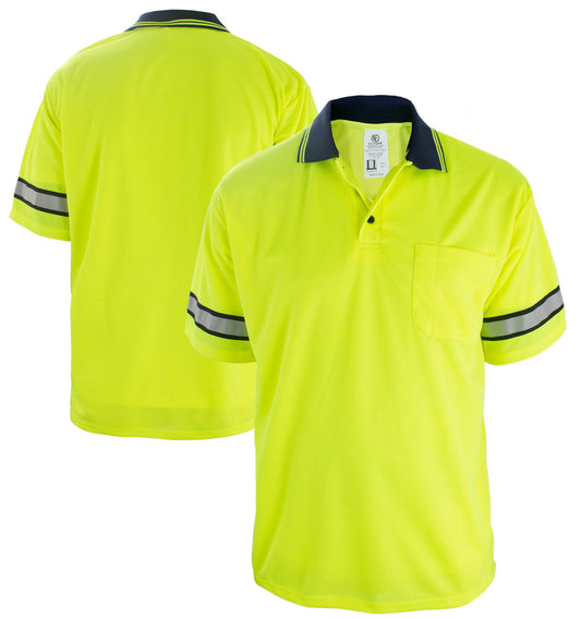 Stars Uniform High Visibility Polo Shirt with Reflective Stripes - Primary View