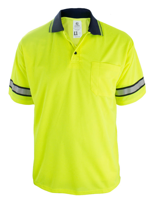 Stars Uniform High Visibility Polo Shirt with Reflective Stripes - Alternate View