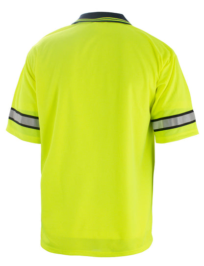 Stars Uniform High Visibility Polo Shirt with Reflective Stripes - Detail View 1