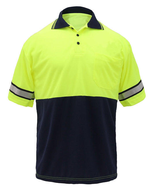 Stars Uniform High Visibility Two Tone Polo Shirt with Reflective Stripes - Primary View