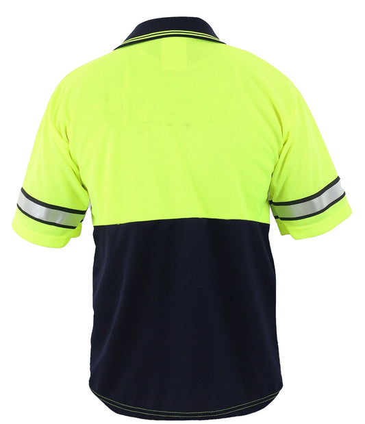 Stars Uniform High Visibility Two Tone Polo Shirt with Reflective Stripes - Alternate View