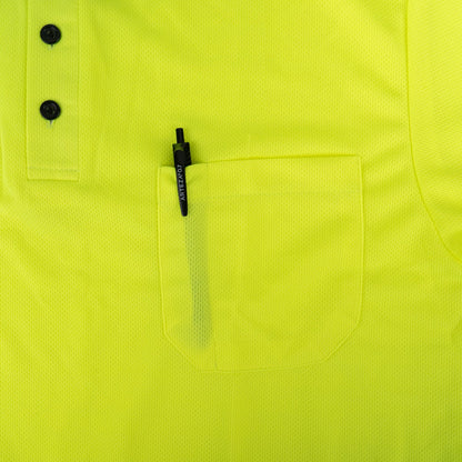 Stars Uniform High Visibility Two Tone Polo Shirt with Reflective Stripes - Detail View 6