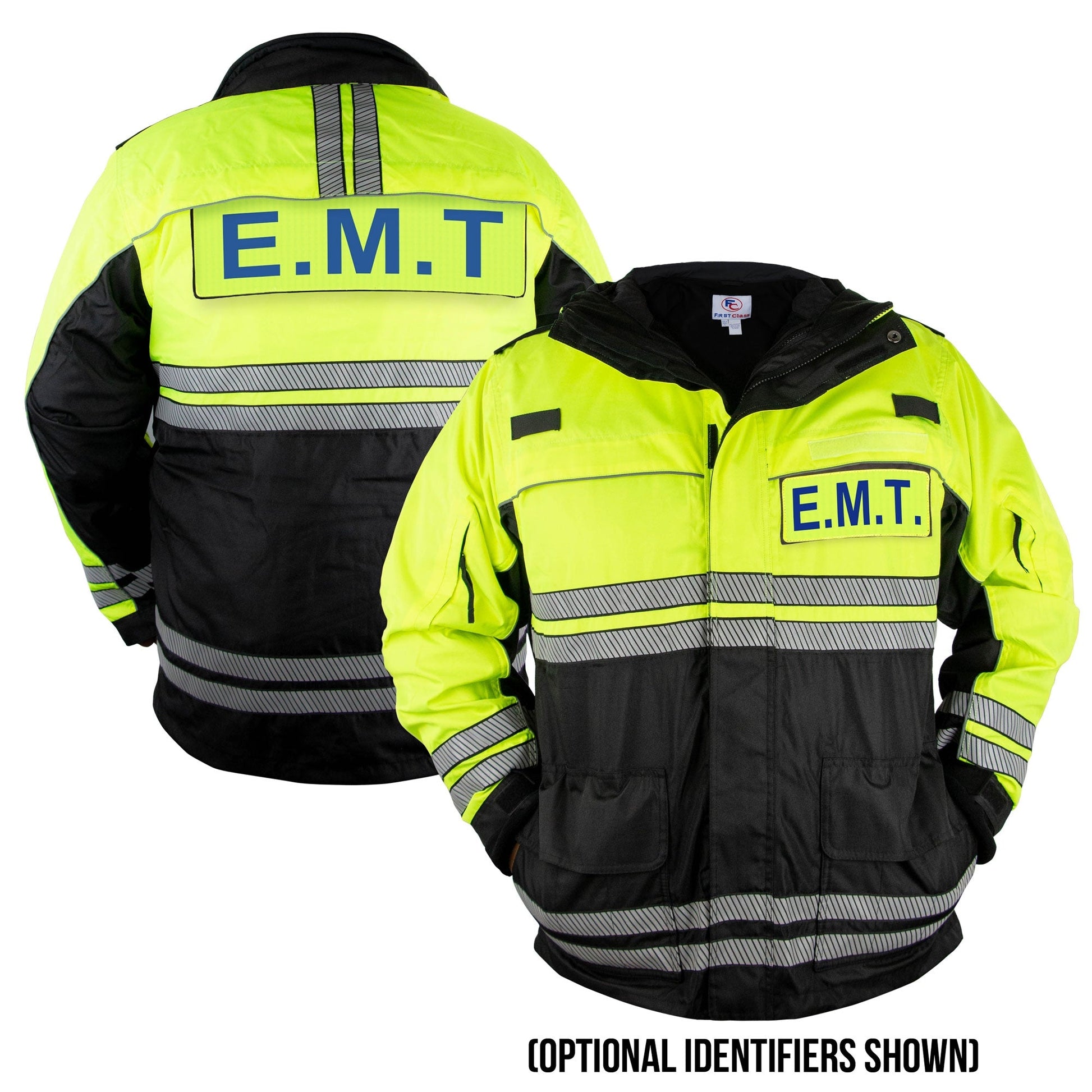 Stars Uniform High Visibility Waterproof Parkas with Reflective Striping - Detail View 2
