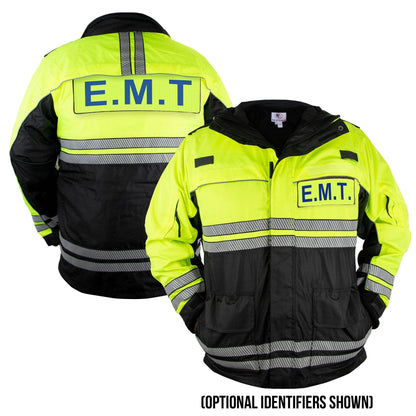 Stars Uniform High Visibility Waterproof Parkas with Reflective Striping - Detail View 2