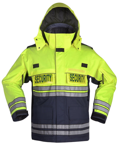 Stars Uniform High Visibility Waterproof Parkas with Reflective Striping - Detail View 6