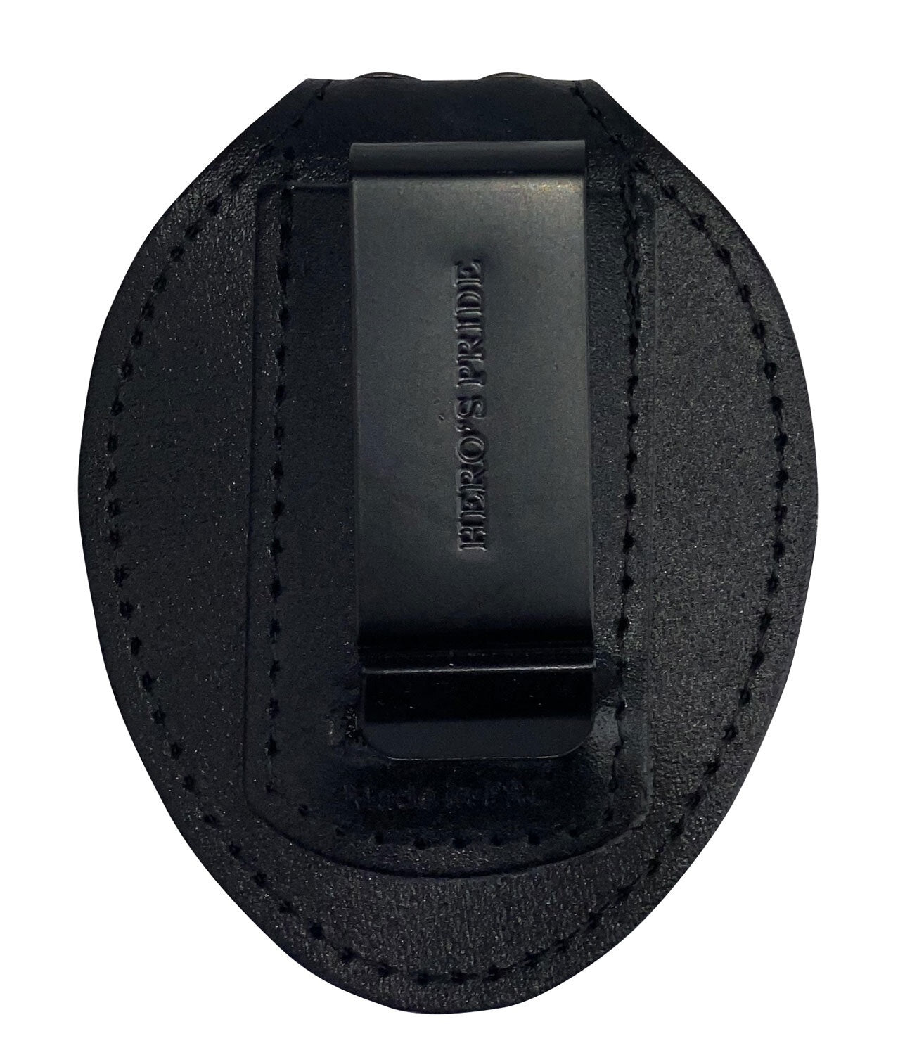 Stars Uniform Leather Badge Holder with Chain and Belt Clip - Detail View 1