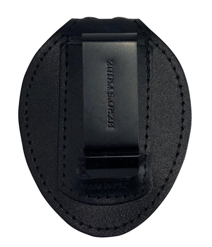 Stars Uniform Leather Badge Holder with Chain and Belt Clip - Detail View 1