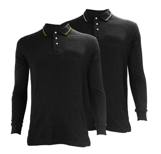 Stars Uniform Long Sleeve Polycotton Tactical Stripe Polo Shirts - Primary View