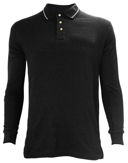 Stars Uniform Long Sleeve Polycotton Tactical Stripe Polo Shirts - Detail View 12