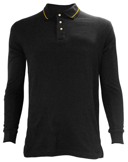 Stars Uniform Long Sleeve Polycotton Tactical Stripe Polo Shirts - Detail View 6