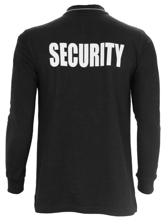 Stars Uniform Long Sleeve Security Polycotton Tactical Stripe Polo Shirts - Alternate View