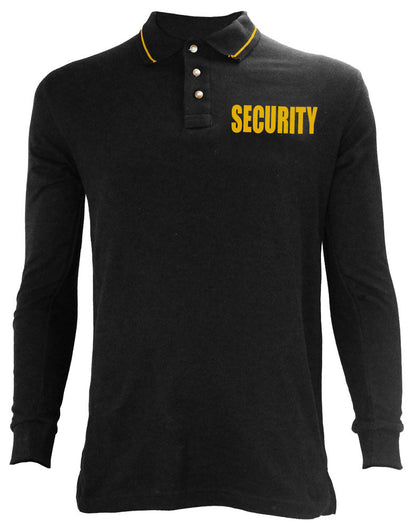 Stars Uniform Long Sleeve Security Polycotton Tactical Stripe Polo Shirts - Detail View 3