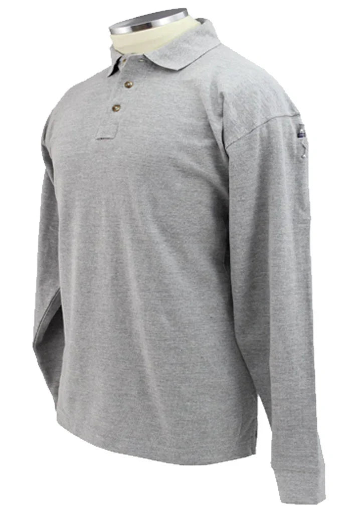Stars Uniform Plain Polycotton Tactical Long Sleeve Polo Shirt - Detail View 5