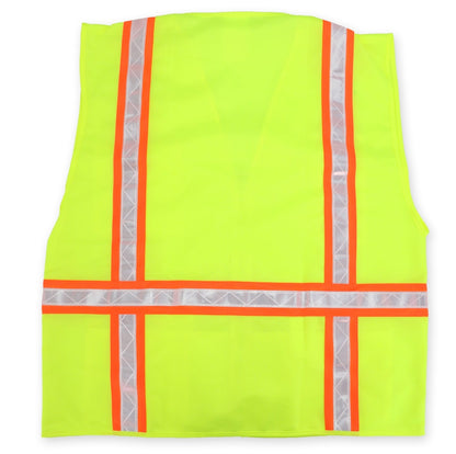 Stars Uniform Plain Reflective Safety Vest (Lime Green) - Alternate View