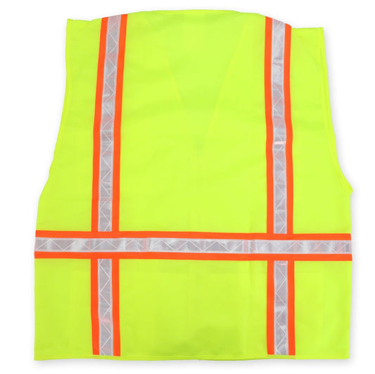 Stars Uniform Plain Reflective Safety Vest (Lime Green) - Alternate View