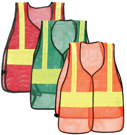 Stars Uniform Plain Reflective Vest (Red, Orange, Green) - Primary View