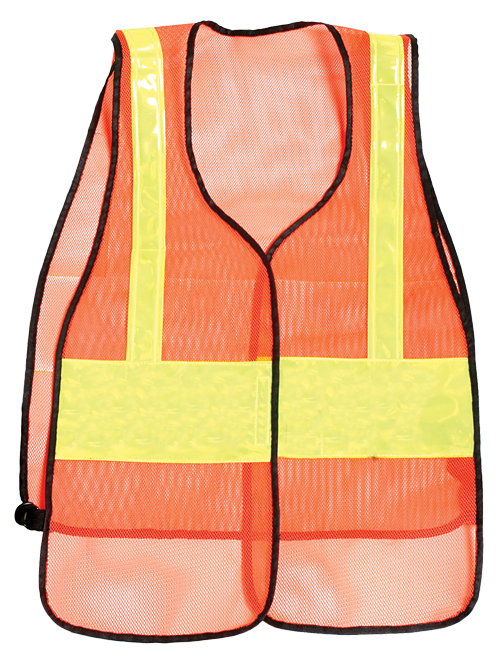 Stars Uniform Plain Reflective Vest (Red, Orange, Green) - Detail View 1