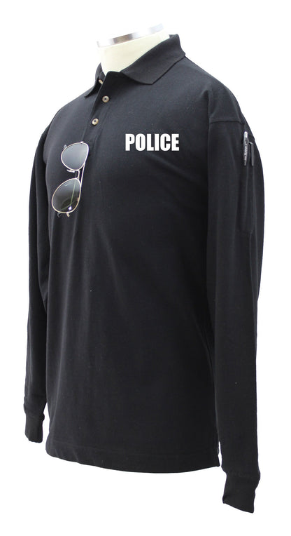 Stars Uniform Police Preshrunk 100% Polycotton Tactical Long Sleeve Polo Shirt - Detail View 23